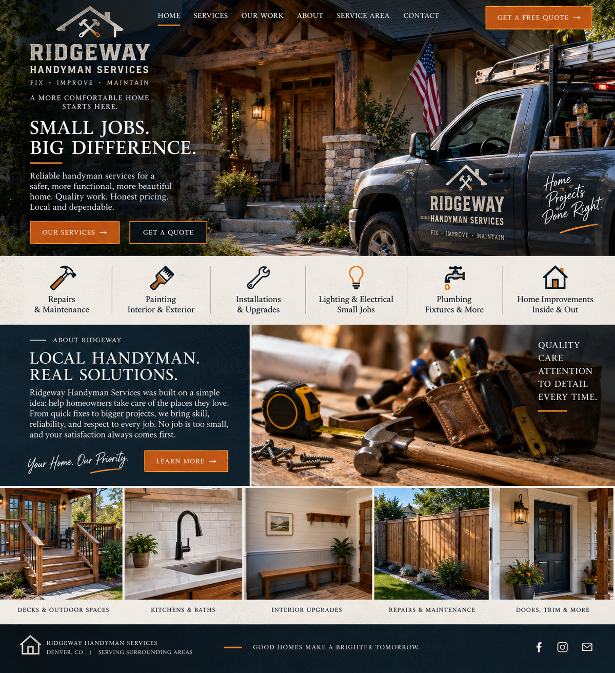 Ridgeway Handyman Services website concept